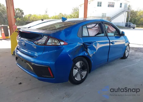 2018 Hyundai Ioniq Hybrid Blue из США, поврежденный, VIN KMHC65LC1JU089744